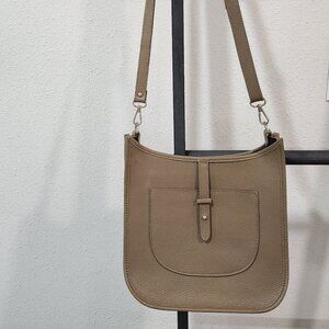 Borse in Pelle | Genuine Leather Light Brown Italy Crossbody Shoulder Purse